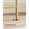 Narrow Glass Shelf Bookcase with Steel Frame for Bedroom Living Room Office Bathroom Storage